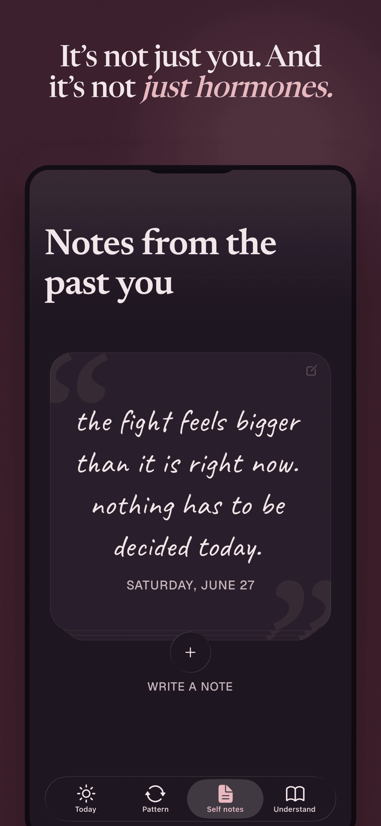 Luteal notes from the past you shown as handwritten cards